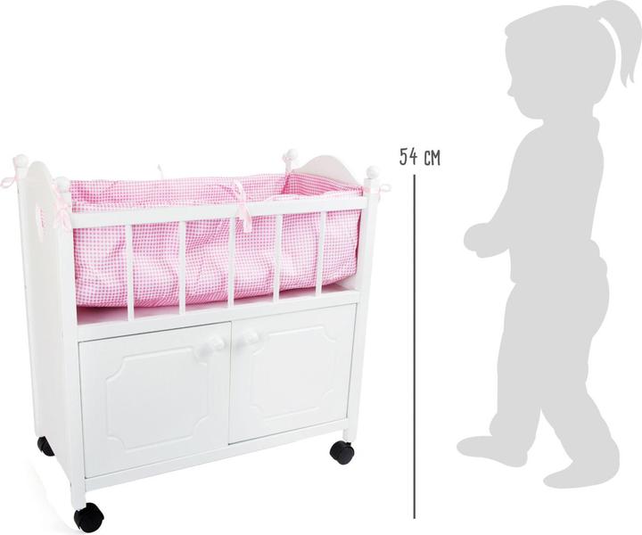 Actual product image small foot Doll bed with wardrobe