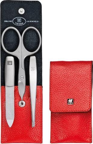 Actual product image Zwilling Pocket case, cowhide red, 3 pcs.