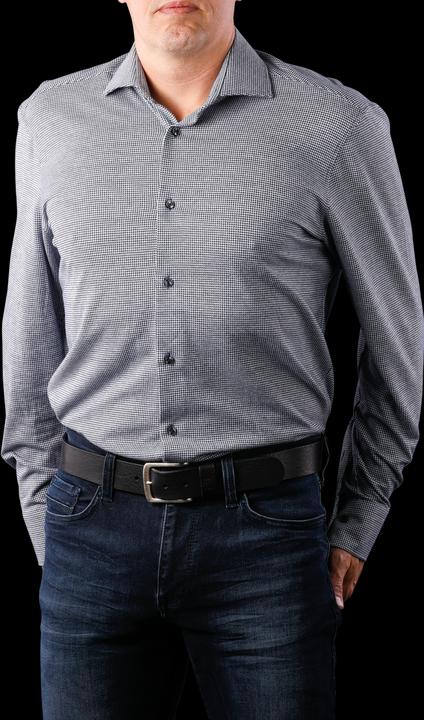The Basics Hemd Modern Fit Hai bügelleicht glencheck