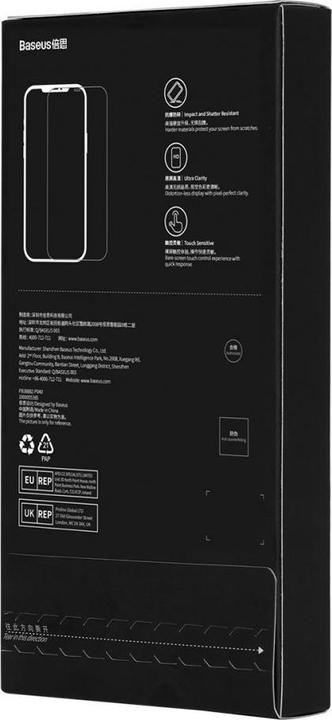 Produktbild Baseus Privacy Tempered Glass for iPhone 14 Pro Full Screen 0.4mm Privacy Filter Anti Spy + Mounting (1 Stück, Apple iPhone 14 Pro)