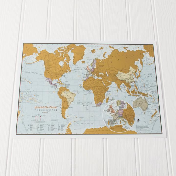 Actual product image Maps International Scratch the World travel