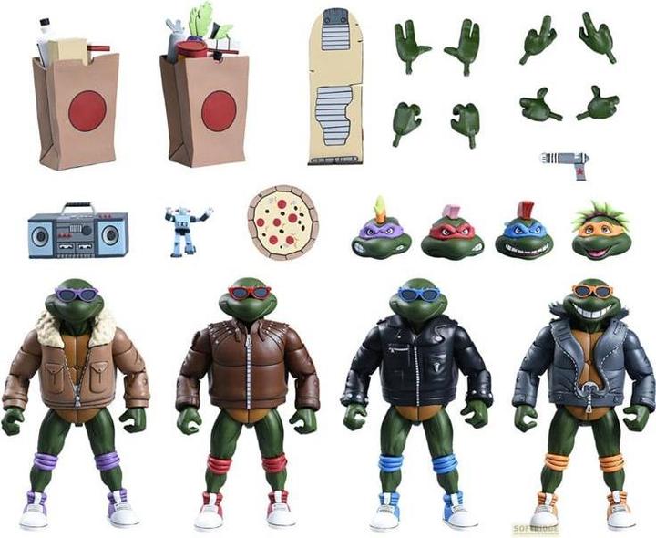 Produktbild Neca Teenage Mutant Ninja Turtles (Cartoon) Actionfiguren 4er-Pack Punk Turtles 18 cm