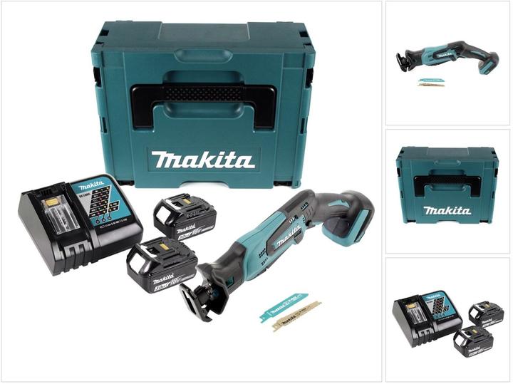 Produktbild Makita DJR 183 RFJ Reciprosäge 18V + 2x Akku 3,0Ah + Ladegerät + Makpac