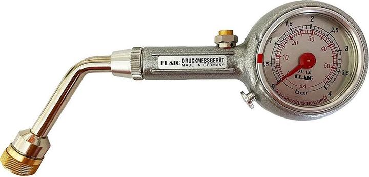Image du produit Flaig Testeur de pression des pneus 0-4 bar Testeur de pression des pneus avec valve de dégonflage