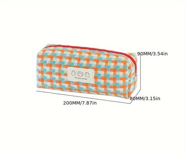 Produktbild Only-Bags.Store Regenbogen geflochtene Schreibwaren Tasche waschbar Pencil Case Briefpapier Box grosse Kapazität