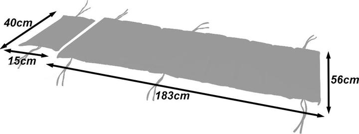 Actual product image Detex Swing Lounger (183 x 56 x 7 cm)
