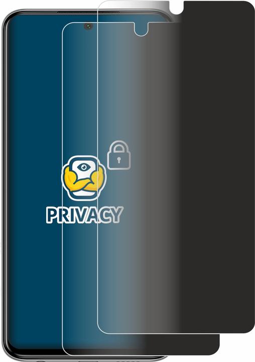 Productafbeelding BROTECT Anti-spionnetje privacyfolie Beschermfolie tegen blauw licht (2 Stuk, Xiaomi Redmi Note 9 Pro)