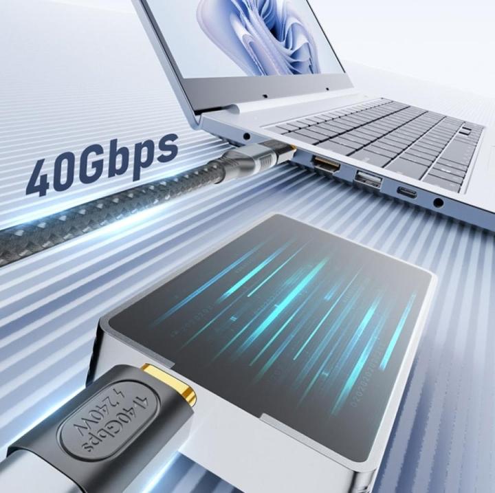Actual product image PowerGuard USB-C to USB-C Adapter (male/female) USB4 40 Gbit/s 240W (USB 4.0)