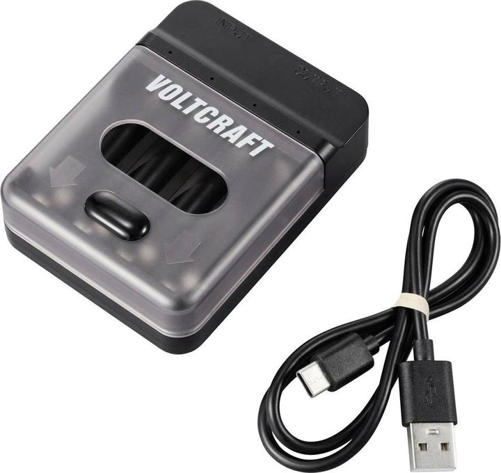 Produktbild Voltcraft VC-BC4-PB1 2in1 Ladegerät & Powerbank (1 Stk., Ladegerät inkl. Akku)