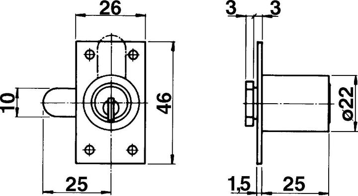 Produktbild Kaba Verschluss-Zylinder 8, Typ 1032 (Verschlusszylinder)