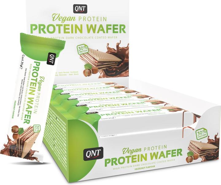 Produktbild QNT Vegan Protein Wafer Hazelnut (Haselnuss, 12 Stk., 420 g)