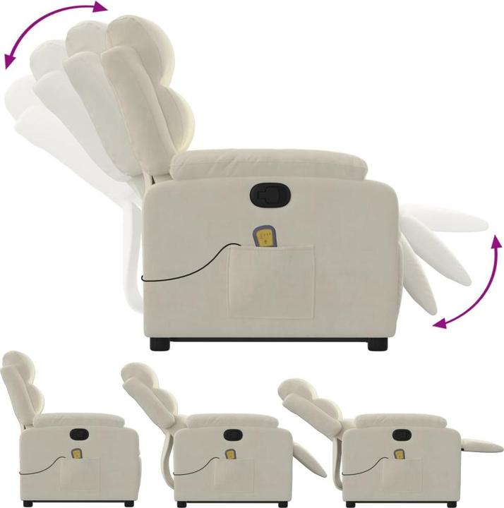 Image du produit VidaXL Fauteuil de massage releveur velours
