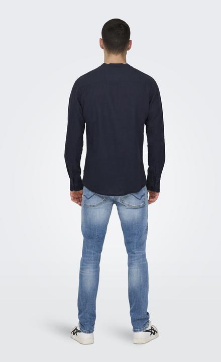 Produktbild Only & Sons Slim Fit Mandarin Kragen Hemd Hemd (XXL)