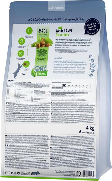 Produktbild Happy Cat Trockenfutter Supreme Culinary Weide-Lamm, 1.3 kg (Adult, 1300 g)