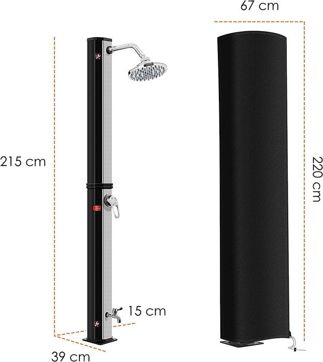 Actual product image Kesser Solar shower