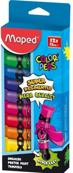 Actual product image Maped Gouache 12ml PU=12 colours box (Sorted, 12 ml)