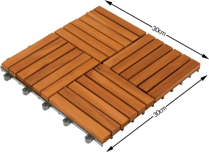 Produktbild Casaria Holzfliese (11 x, 30 x 30 cm)