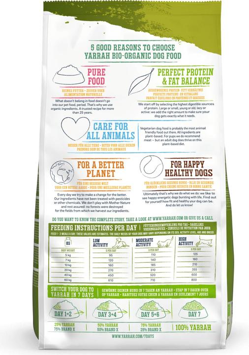 Produktbild Yarrah Trockenfutter Dog TF Bio Vega, 2 kg, Adult, Getreidefrei (Adult, 1 Stk., 2000 g)
