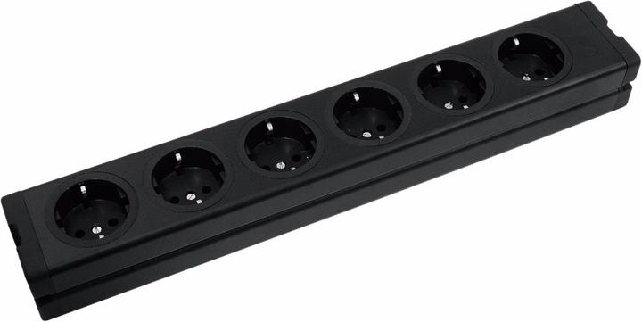 Produktbild Eurolite Steckdosenleiste 6-fach ALU sw (6 x)