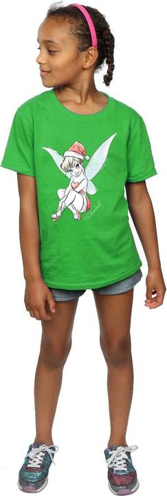 Actual product image Disney Girls Tinkerbell Christmas Fairy Cotton T-Shirt (140, 146)