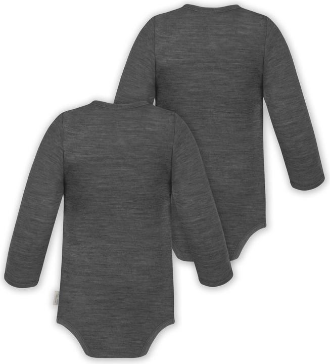 Actual product image Normani 2-pack double pack baby bodysuit merino wrap bodysuit long sleeve - 9343 (74)