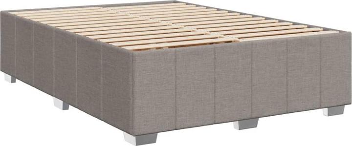 Actual product image VidaXL Box spring bed with mattress bed Double bed Upholstered bed Taupe 140x200cm (140 x 200, 140 x 200)
