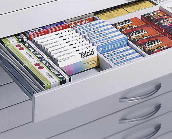 Actual product image C+P Drawing cabinet, A0, 3 drawers, height 420 mm, traffic white.