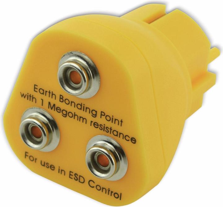 Actual product image Quadrios ESD Earthing Plug Push Button 10 mm