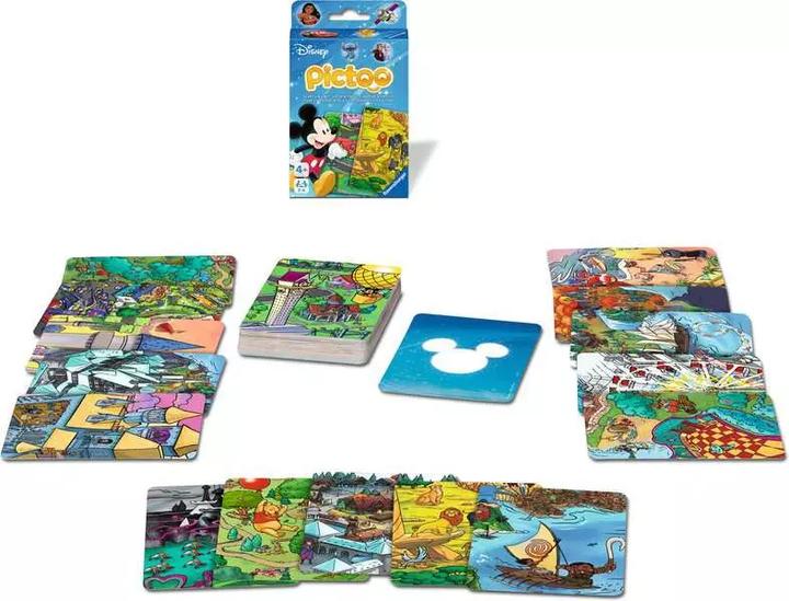 Produktbild Ravensburger 23478 - Pictoo Disney Kartenspiel - Schnelles Karten-Suchspiel für Kinder ab 4 Jahren (Multilingual)