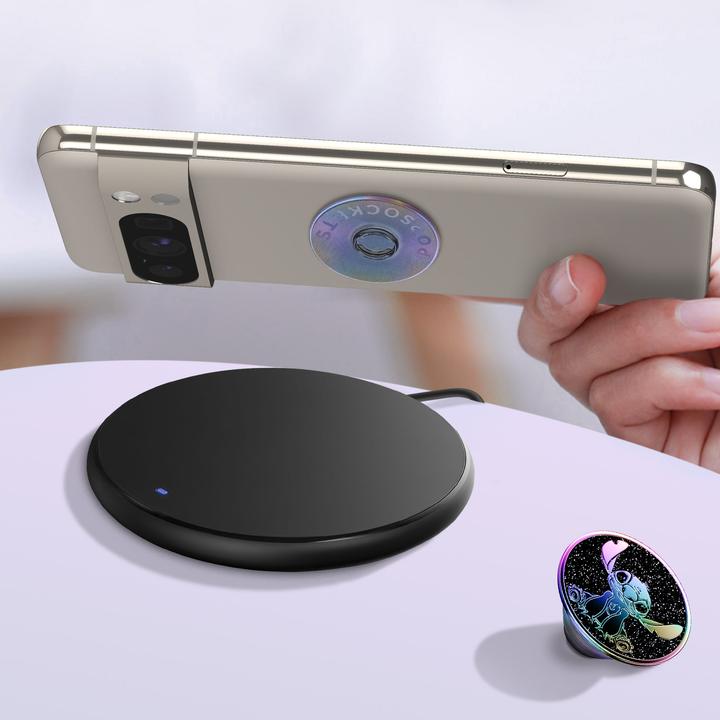 Actual product image PopSockets PopGrip Premium Enamel Oil Slick Stitch