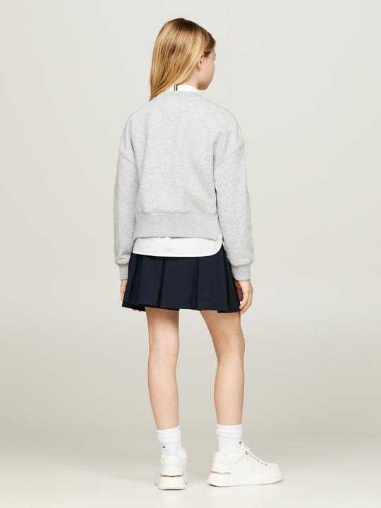Actual product image Tommy Hilfiger Kids NY Geborduurde Sweater - Girls - Grijs - 14 jaar (14)