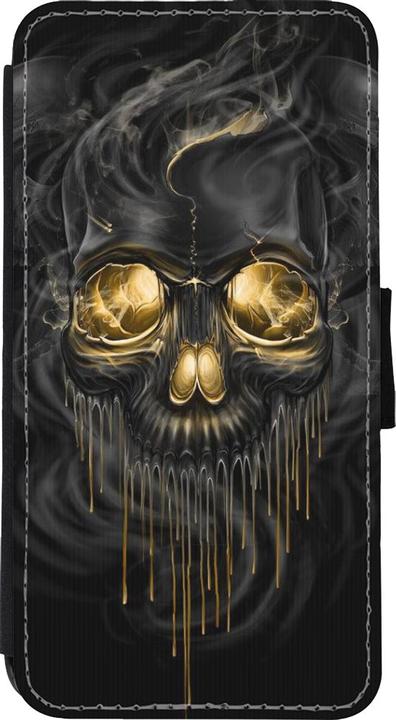 Produktbild PhoneLook Hülle Wallet schwarz Skull 02 (Apple iPhone XS Max)