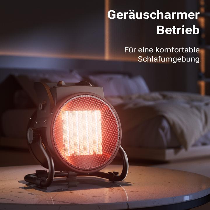 Image du produit Wiltec Keramik Heizstrahler 2kW Heizlüfter Heizgerät Schnellheizer Elektrisch (2000 W)