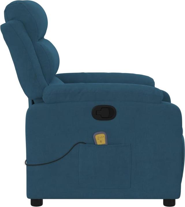 Immagine prodotto VidaXL Poltrona massaggiante Poltrona TV Poltrona relax Poltrona reclinabile Velluto blu