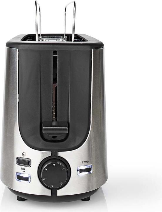 Produktbild Nedis Toaster Edelstahl Serie 1 Steckplätz Bräunungsstufen: 6 Auftaufunktion Brötchenaufsatz Alumini (EU-Stecker)