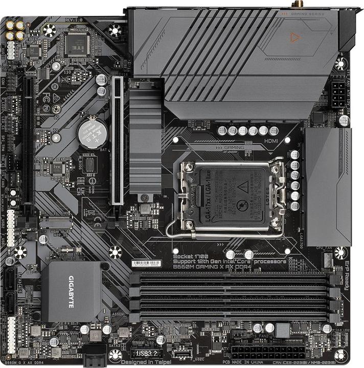 Actual product image Gigabyte B660M GAMING X AX DDR4 (LGA 1700, Intel B660, mATX)