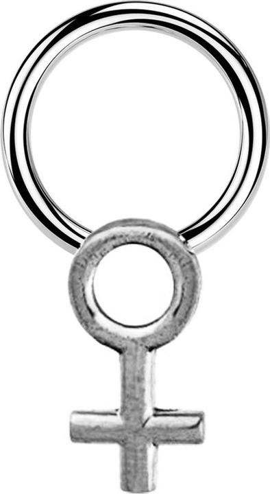 Produktbild Star Piercing Closure Ring silber Gendersymbol Frau silber (Chirurgenstahl 316L, Messing)