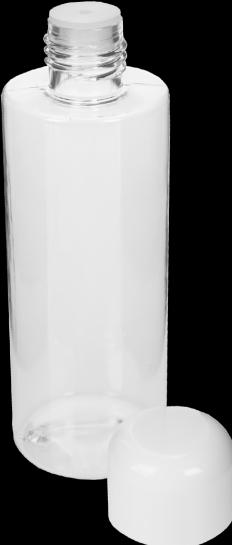 Kosmetik-Flasche, Kunststoff, weisser Deckel, für 100 ml, Ø 3,8 cm, Höhe 11,5 cm