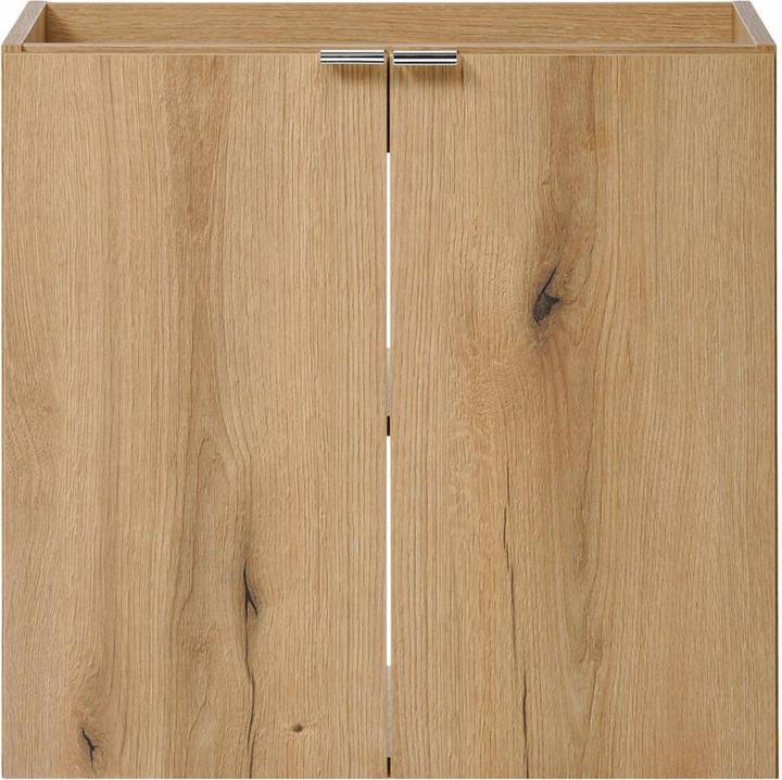 Produktbild En.Casa Waschtischunterschrank Skelbolu 60x60x40cm Eicheoptik/Schwarz