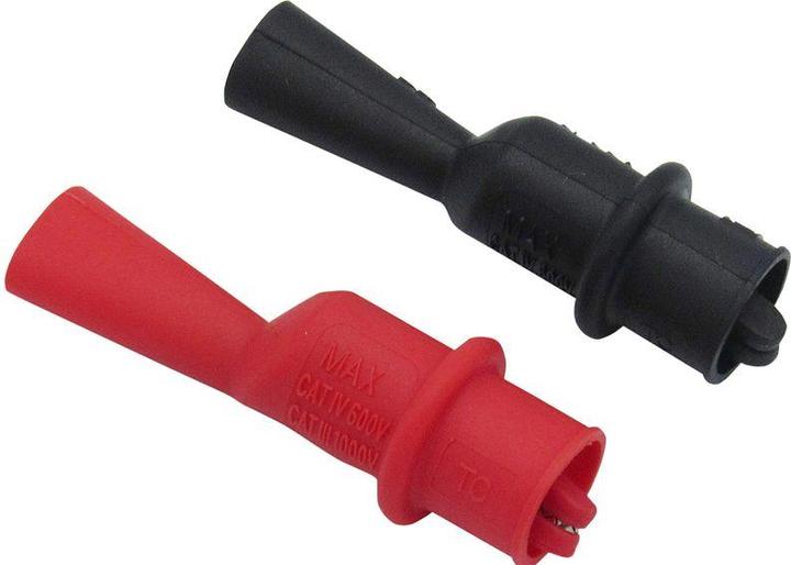 Image du produit RND Jeu de pinces crocodile, noir / rouge, 1kV, 10A (Pinces micros à main)