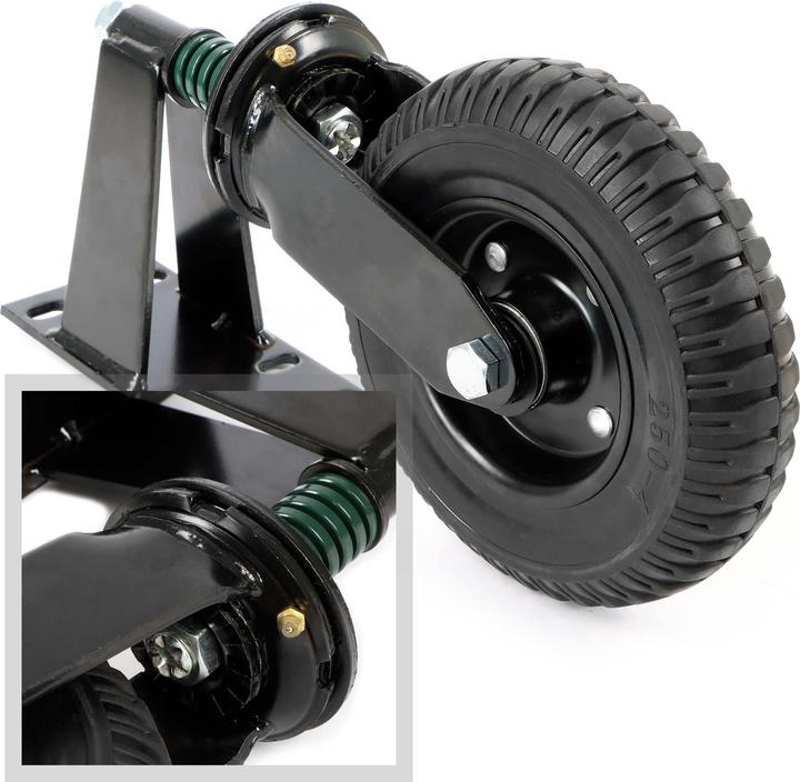 Produktbild Wiltec Torrolle bis 275kg Schiebetorrolle 360° Gummirad Laufrolle Schiebetor