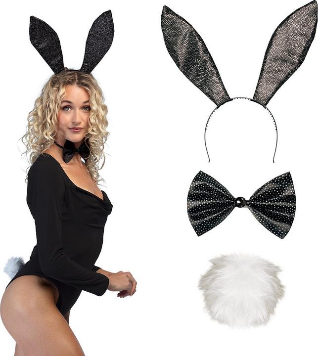Actual product image Boland Sparkling Bunny Hasen Set:Tiara, Fliege und Schwanz