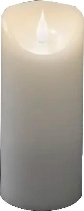 Produktbild Konstsmide LED Echtwachskerze, weiss, mit 3D Flamme, Ø 7, 5 cm, Höhe: 17, 5 cm, mit 4h und 8h Timer (1 x)