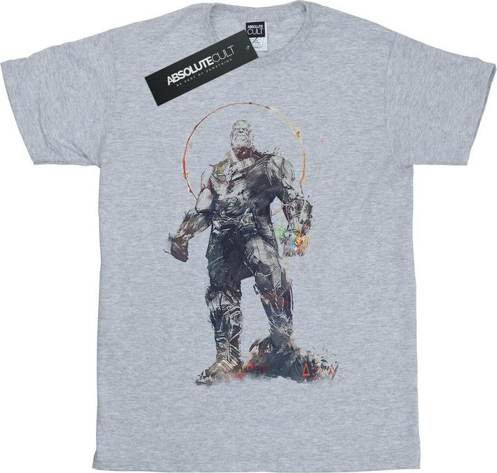 Actual product image Boys Avengers Infinity War Thanos Sketch T-Shirt (116)