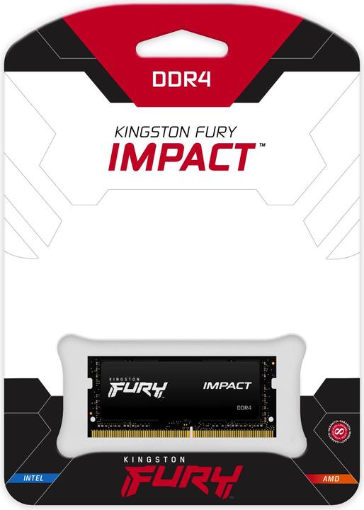 Actual product image Kingston FURY Impact (1 x 16GB, 2666 MHz, DDR4-RAM, SO-DIMM)