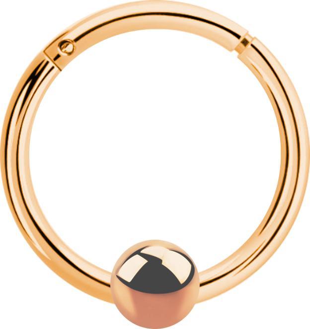 Star Piercing Micro Segmentring klappbar rosegold mit Kugel (925 Sterlingsilber, ohne Messing)