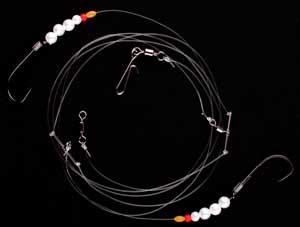 Produktbild edimax Imax Flounder Rig1 Pearl White Bead 2 Hooks#4