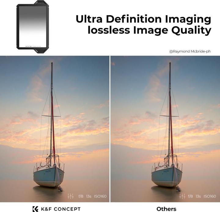 Actual product image K&F Concept 100x150 GND16 Reverse Gradient (X-PRO Series) (KF-1894) (30000 mm)