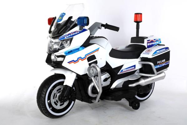 Produktbild Es-toys Elektro Kindermotorrad Polizei 011- 12V7A Akku – mit Stützräder, Musik und Lichter (12 V)