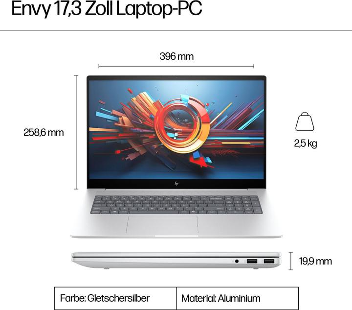 Actual product image HP Envy 17-da0054ng (17.30", Intel Core Ultra 5 125H, 16 GB, 512 GB, DE)